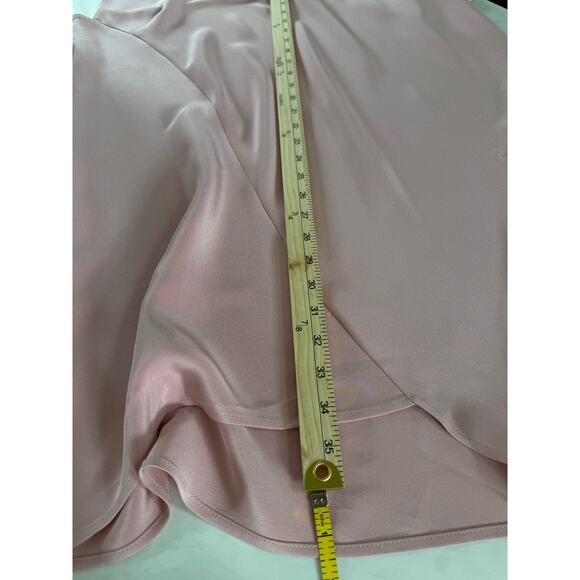 Tish Cox Mini Dress Small Pink One Shoulder Draped Asymmetrical Made in Dallas - Picture 12 of 13